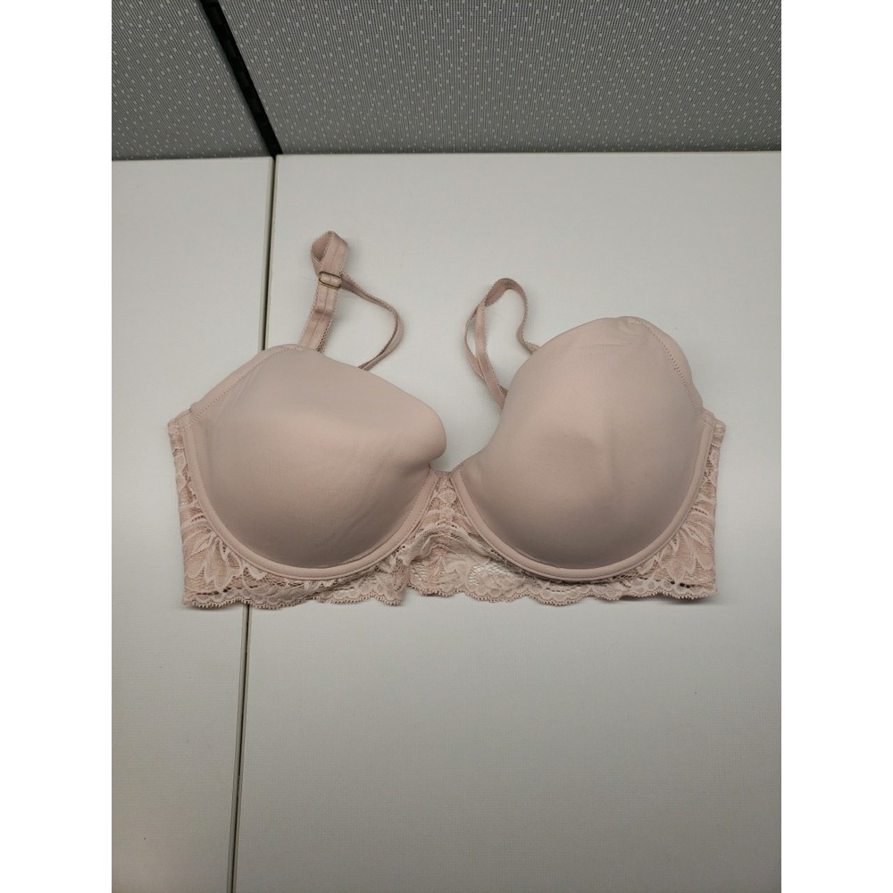 NATORI Size 36 D Rose Beige Embolden Contour Lace Underwire Bra 721282